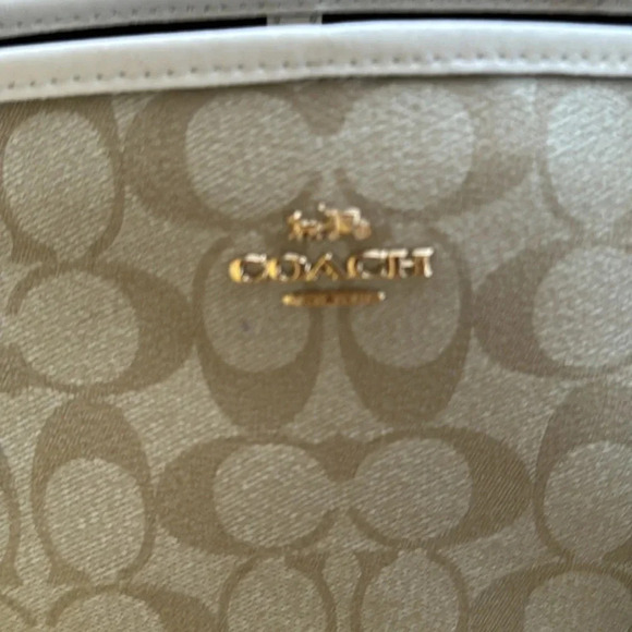 Coach Signature Drawstring Carryall Shoulder Bag F57842 TOTE BAG AUTHENTIC 100% - Picture 8 of 15